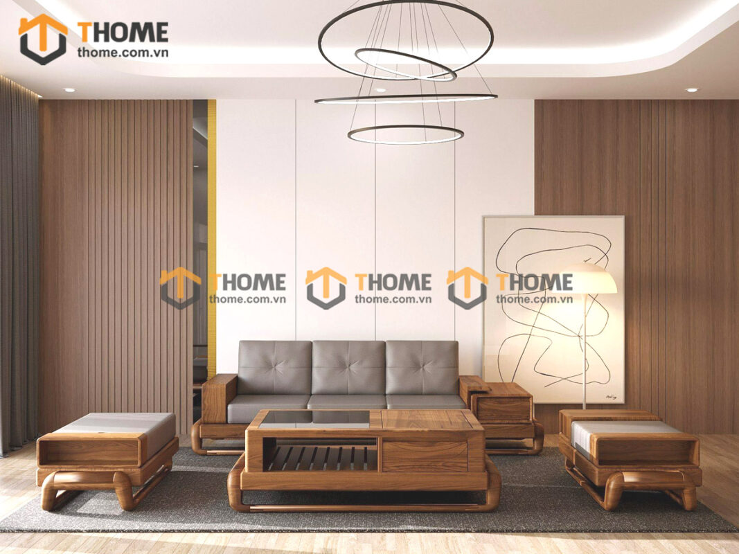 Sofa Baby-G Gỗ Sồi Tự Nhiên Chân Đùi Gà Màu Óc Chó SFĐ-10SN