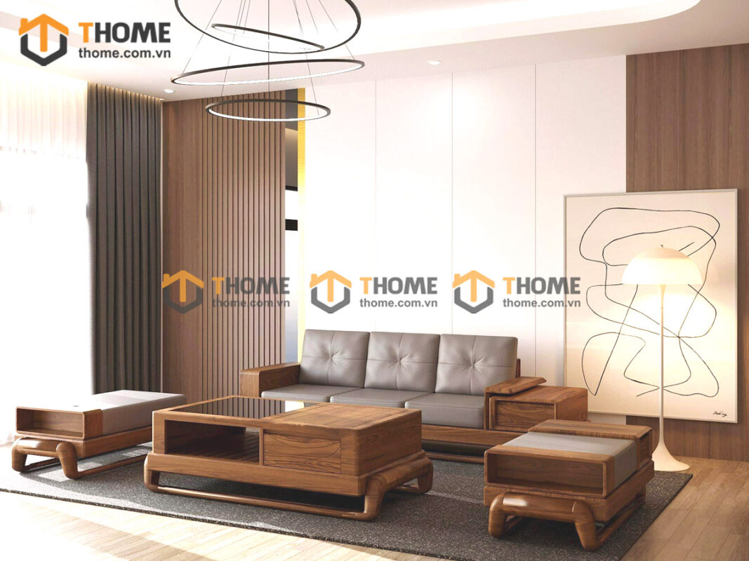 Sofa Baby-G Gỗ Sồi Tự Nhiên Chân Đùi Gà Màu Óc Chó SFĐ-10SN