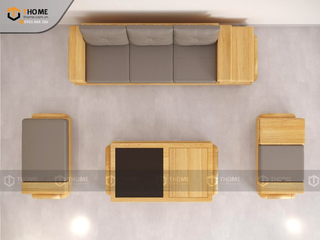 Sofa Baby-G chân đùi gà màu tự nhiên SFĐ-09SN