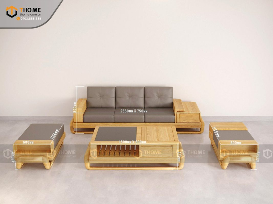 Sofa Baby-G chân đùi gà màu tự nhiên SFĐ-09SN