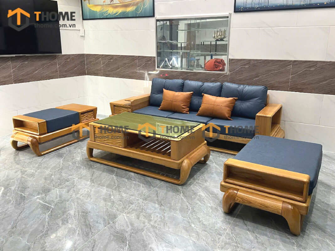 Sofa Baby-G Gỗ Sồi Tự Nhiên Chân Đùi Gà Màu Tự Nhiên SFĐ-09SN