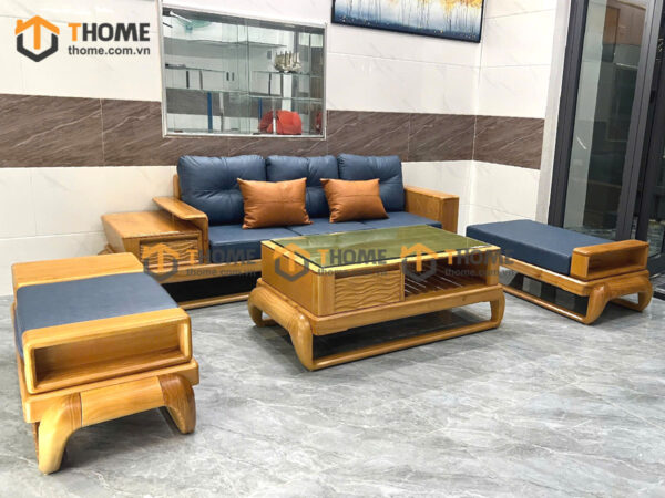 Sofa Baby-G Gỗ Sồi Tự Nhiên Chân Đùi Gà Màu Tự Nhiên SFĐ-09SN