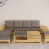 Sofa đối Bulova chân vuông màu tự nhiên SFĐ-05SN