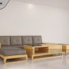 Sofa đối Bulova chân vuông màu tự nhiên SFĐ-05SN
