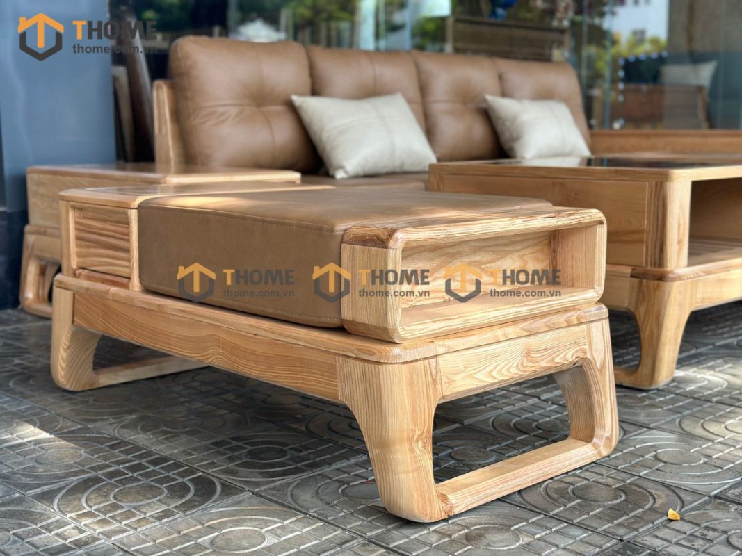 Sofa đối Bulova chân vuông màu tự nhiên SFĐ-05SN