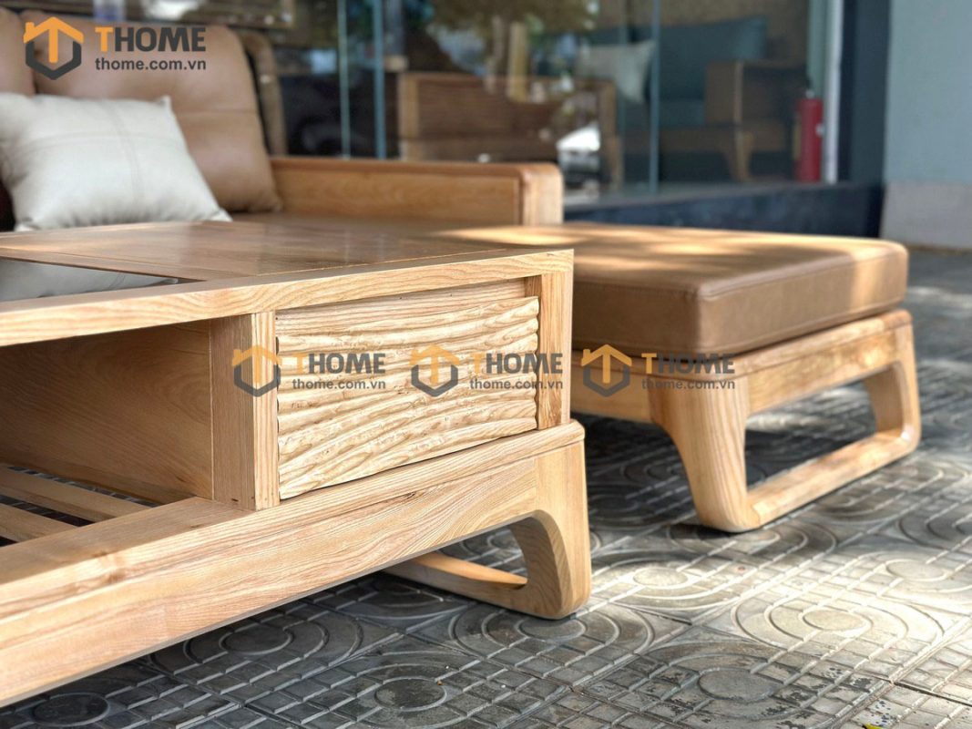 Sofa đối Bulova chân vuông màu tự nhiên SFĐ-05SN