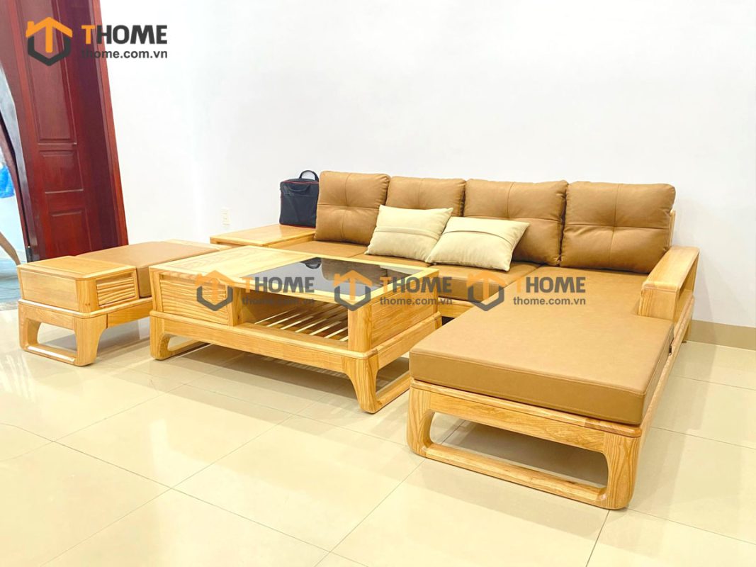 Sofa đối Bulova chân vuông màu tự nhiên SFĐ-05SN