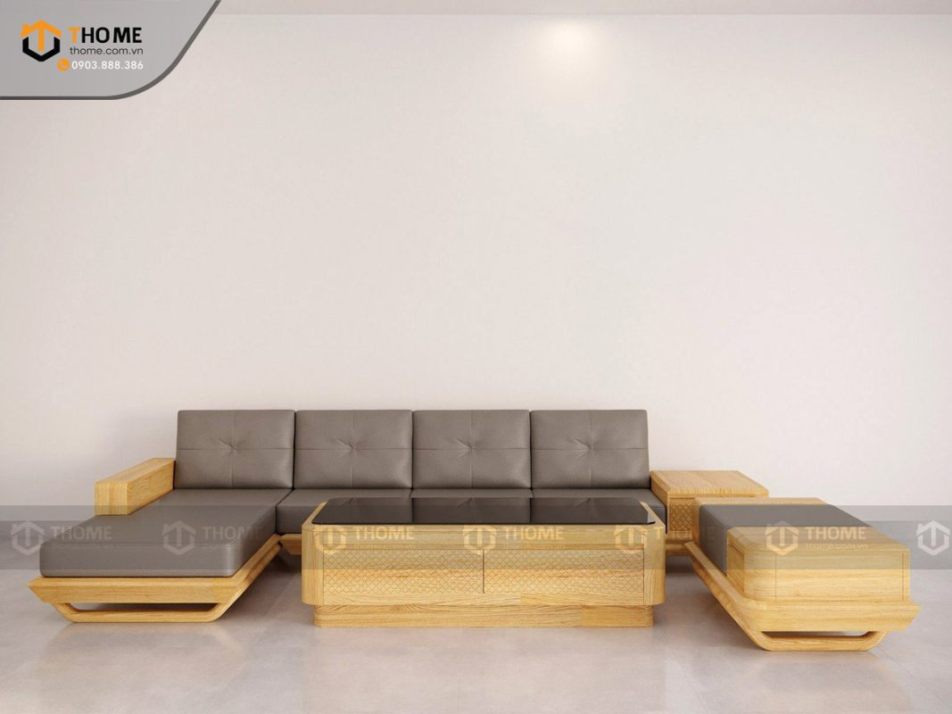 Sofa Hamilton góc chân chéo màu tự nhiên SFĐ-15SN
