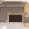 Sofa Hamilton góc chân chéo màu tự nhiên SFĐ-15SN