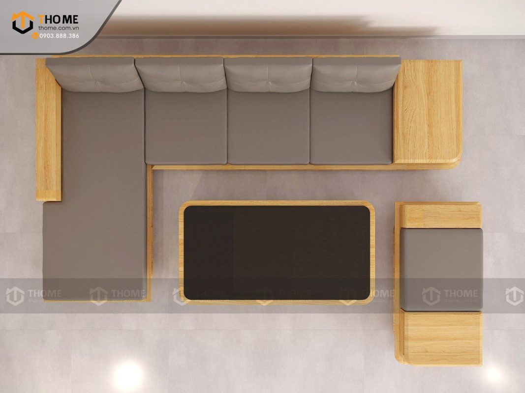 Sofa Hamilton góc chân chéo màu tự nhiên SFĐ-15SN