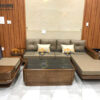 Sofa Góc Hamilton Gỗ Sồi Tự Nhiên Chân Chéo Màu Óc Chó SFĐ-16SN