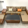 Sofa Góc Hamilton Gỗ Sồi Tự Nhiên Chân Chéo Màu Óc Chó SFĐ-16SN