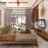Sofa Góc Bulova Gỗ Sồi Tự Nhiên Chân Vuông Màu Óc Chó SFĐ-06SN