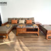 Sofa Góc Bulova Gỗ Sồi Tự Nhiên Chân Vuông Màu Óc Chó SFĐ-06SN