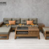 Sofa Góc Bulova Gỗ Sồi Tự Nhiên Chân Vuông Màu Óc Chó SFĐ-06SN