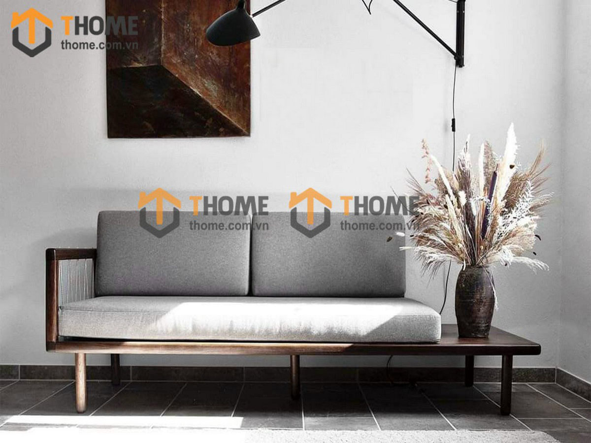 Sofa Harley Gỗ Sồi Tự Nhiên Màu Óc Chó 1.8m SFN-22SN