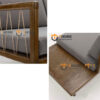 Sofa Harley Gỗ Sồi Tự Nhiên Màu Óc Chó 1.8m SFN-22SN
