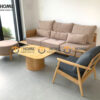 Sofa Hippy Gỗ Sồi Tự Nhiên Màu Tự Nhiên 1.8m SFN-21SN
