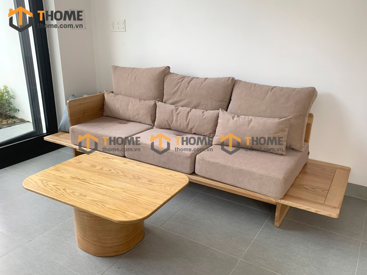 Sofa Hippy Gỗ Sồi Tự Nhiên Màu Tự Nhiên 1.8m SFN-21SN