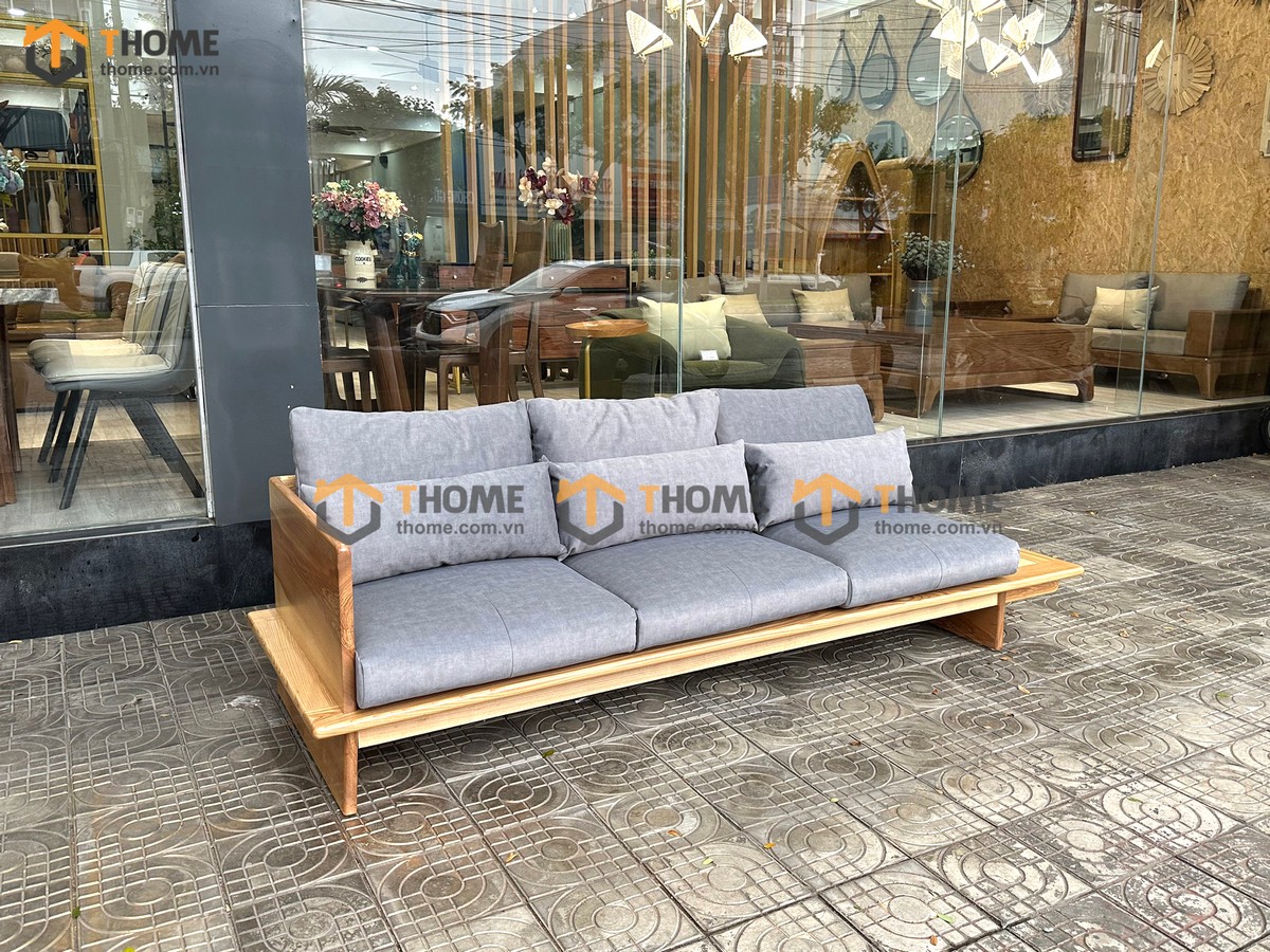 Sofa Hippy Gỗ Sồi Tự Nhiên Màu Tự Nhiên 1.8m SFN-21SN