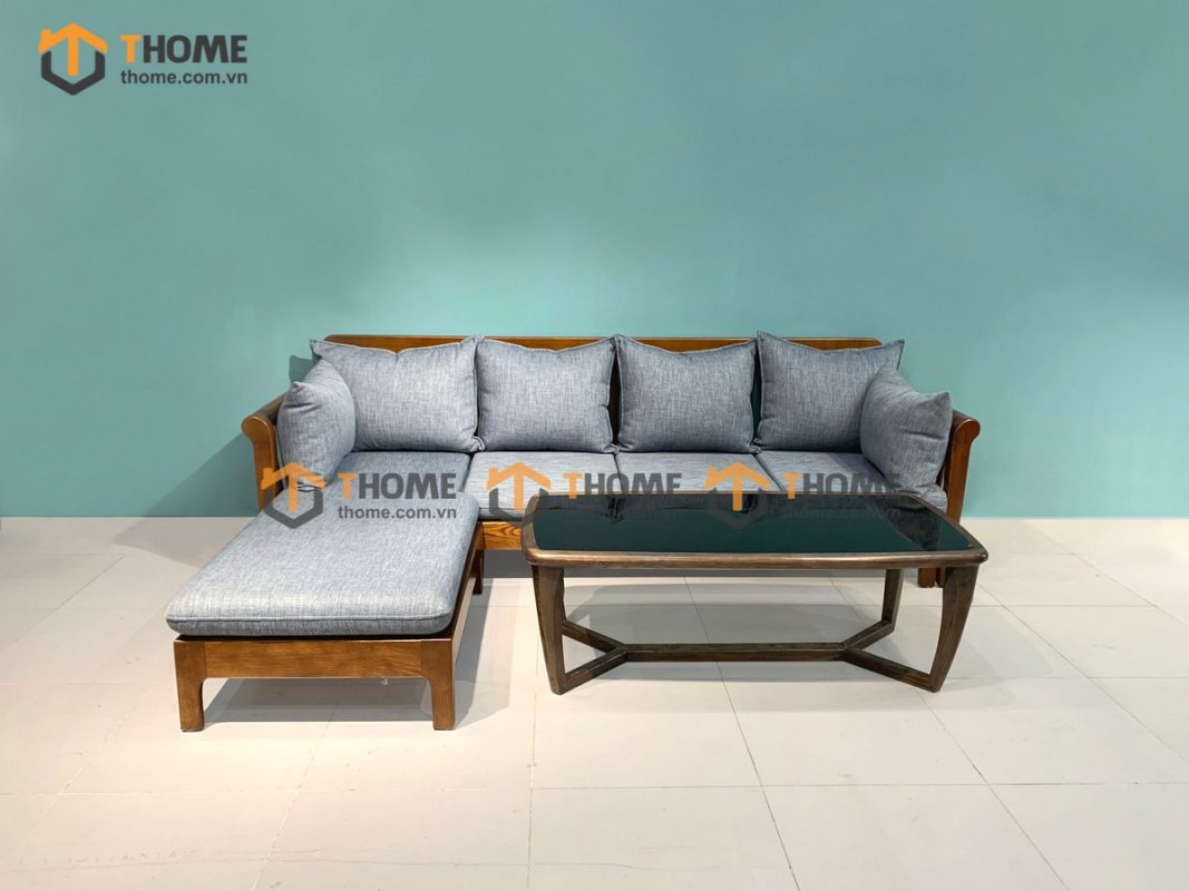Sofa Jun góc trái màu óc chó 2.4m SFT-12SN