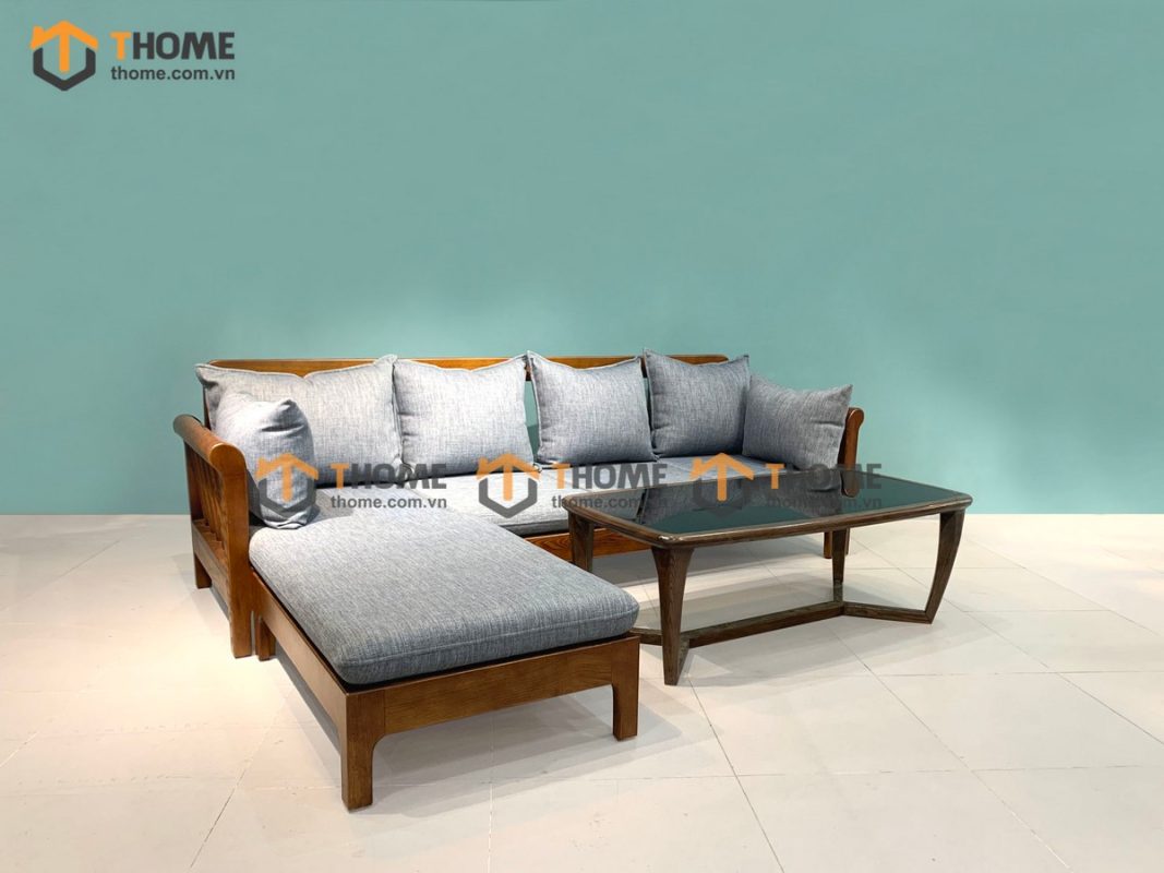 Sofa Jun góc trái màu óc chó 2.4m SFT-12SN