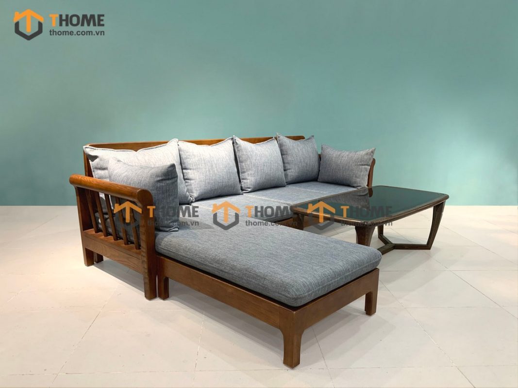 Sofa Jun góc trái màu óc chó 2.4m SFT-12SN
