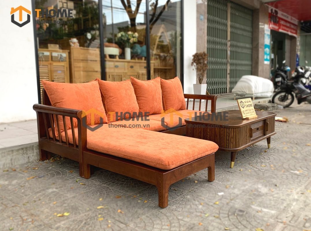 Sofa Jun góc trái màu óc chó 2.4m SFT-12SN