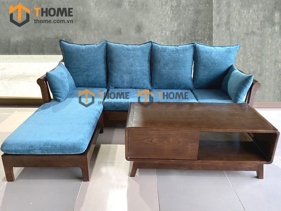 Sofa Jun góc trái màu óc chó 2.4m SFT-12SN