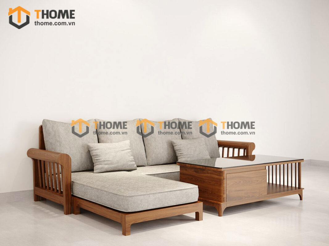 Sofa Jun góc trái màu óc chó 2.4m SFT-12SN