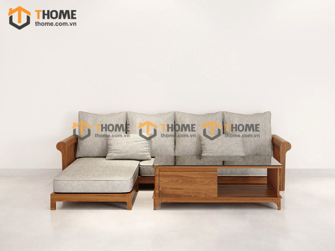 Sofa Jun góc trái màu óc chó 2.4m SFT-12SN