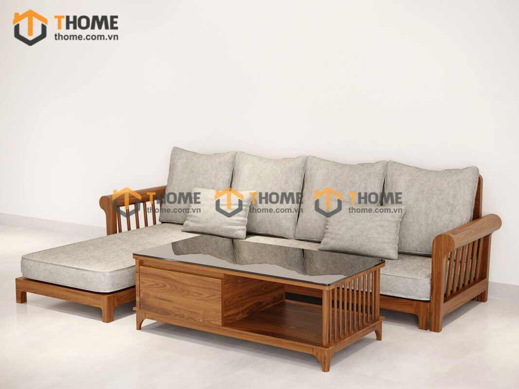 Sofa Jun góc trái màu óc chó 2.4m SFT-12SN