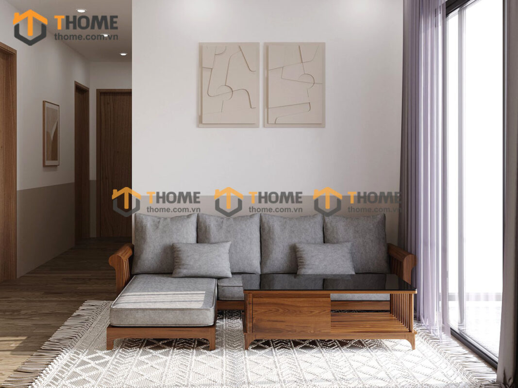 Sofa Jun góc trái màu óc chó 2.4m SFT-12SN