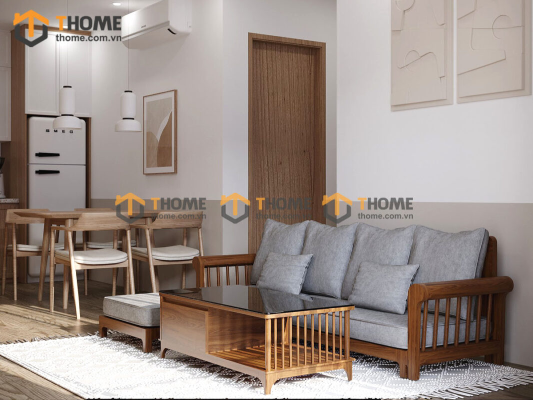 Sofa Jun góc trái màu óc chó 2.4m SFT-12SN