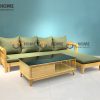 Sofa Jun màu tự nhiên góc phải 2.4m SFT-09SN
