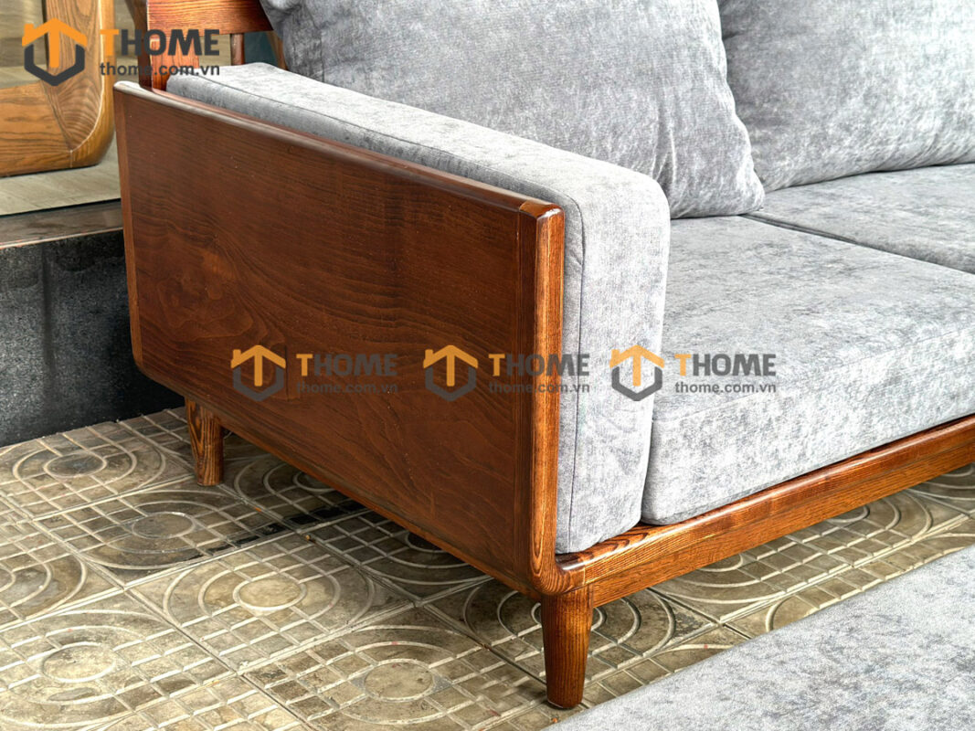 Sofa Kanta Gỗ Sồi Tự Nhiên Màu Óc Chó 2.4m SFT-21SN