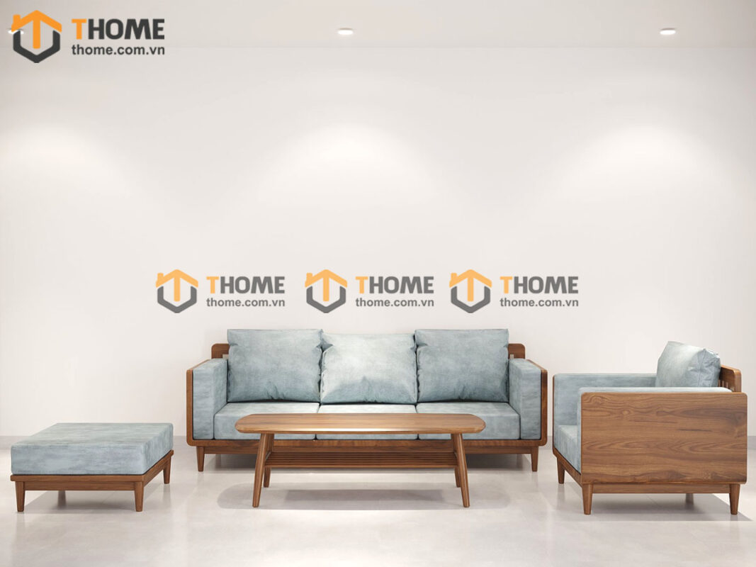 Sofa Kanta Gỗ Sồi Tự Nhiên Màu Óc Chó 2.4m SFT-21SN