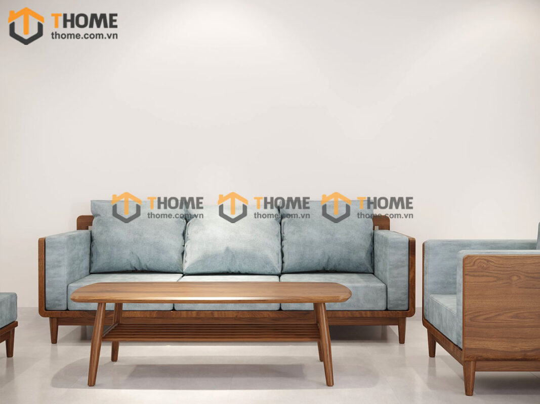 Sofa Kanta Gỗ Sồi Tự Nhiên Màu Óc Chó 2.4m SFT-21SN