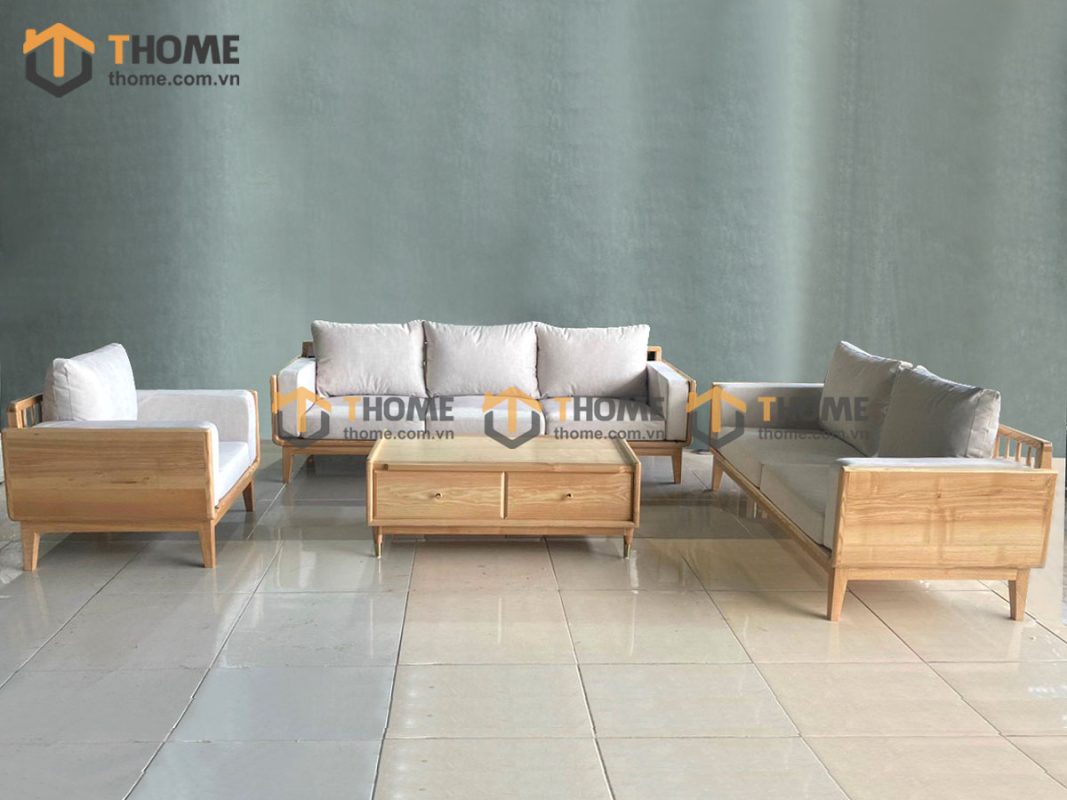 Bộ sofa Kanta màu tự nhiên 2.4m SFT-20SN