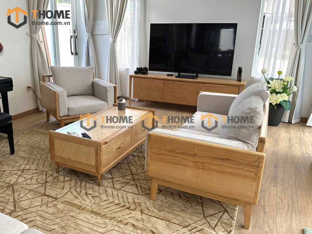 Bộ sofa Kanta màu tự nhiên 2.4m SFT-20SN