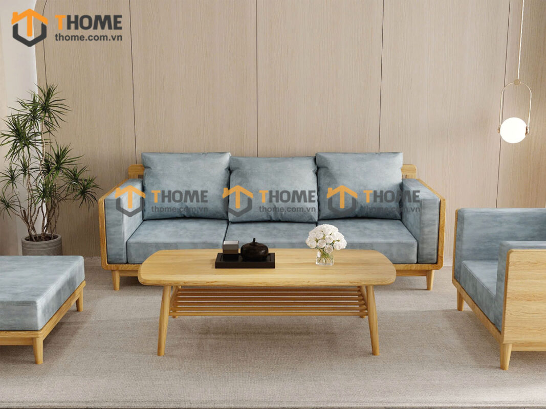 Sofa Kanta Gỗ Sồi Tự Nhiên Màu Tự Nhiên 2.4m SFT-20SN