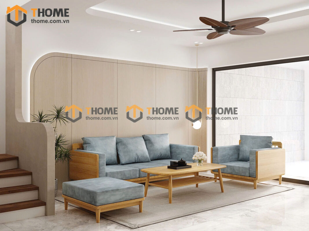 Sofa Kanta Gỗ Sồi Tự Nhiên Màu Tự Nhiên 2.4m SFT-20SN