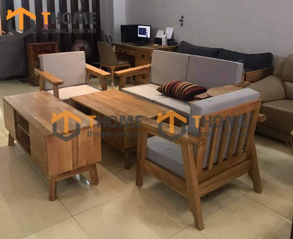 Sofa Nhật tay to màu tự nhiên 1.77m SFT-04SM