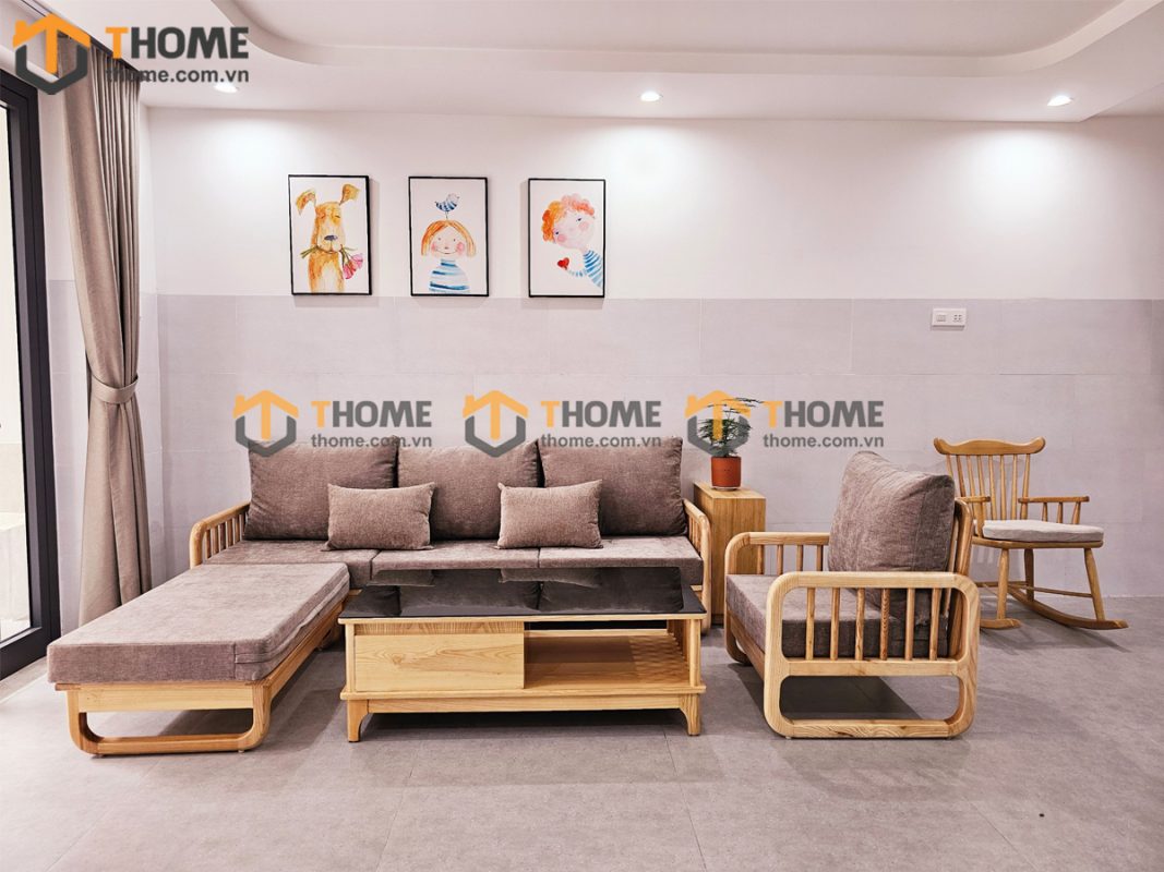 Sofa góc Merci màu tự nhiên 2.3m SFT-07SN