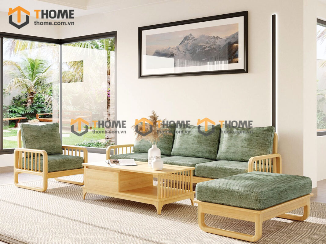 Sofa Góc Merci Gỗ Sồi Tự Nhiên Màu Tự Nhiên 2.3m SFT-07SN