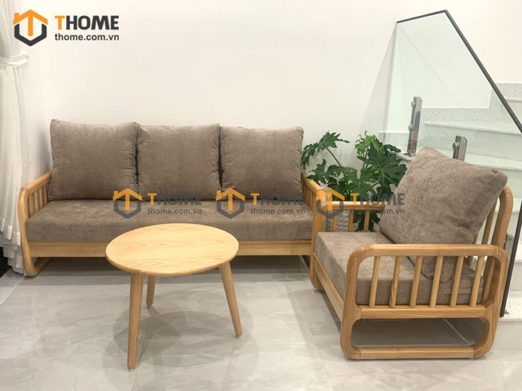 Sofa Góc Merci Gỗ Sồi Tự Nhiên Màu Tự Nhiên 2.3m SFT-07SN