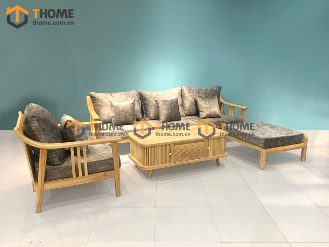 Bộ sofa góc Nova màu tự nhiên 2.4m SFT-13SN