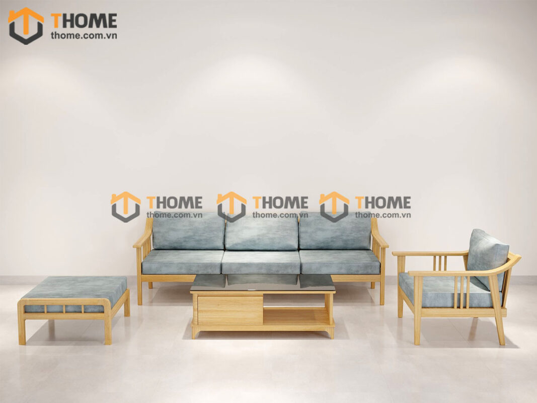 Sofa Góc Nova Gỗ Sồi Tự Nhiên Màu Tự Nhiên 2.4m SFT-13SN