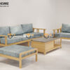 Sofa Góc Nova Gỗ Sồi Tự Nhiên Màu Tự Nhiên 2.4m SFT-13SN