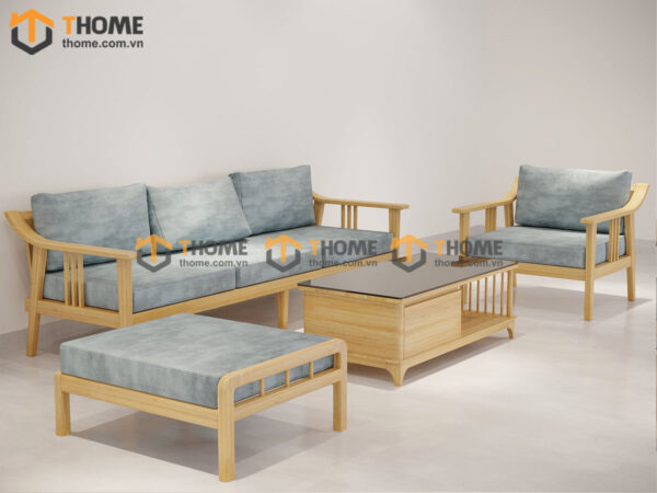 Sofa Góc Nova Gỗ Sồi Tự Nhiên Màu Tự Nhiên 2.4m SFT-13SN